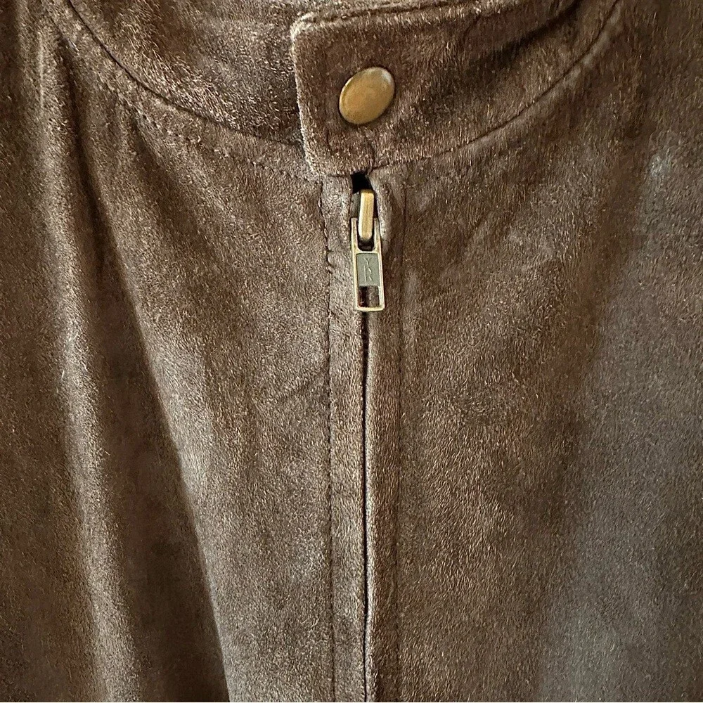 Vintage 90's Men's Club Monaco Suede Jacket Chocolate Brown